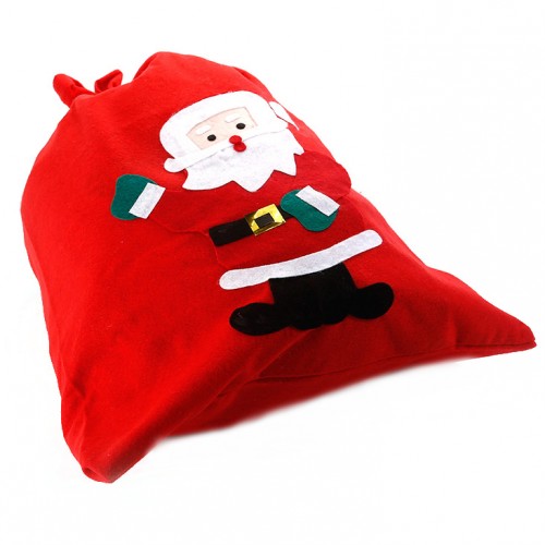 LX - Christmas Table Decor Large Santa Claus Candy Gift Stocking Bag Presents Sack